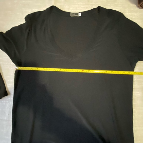 Sympli Black V-Neck Stretch Relaxed Fit Basic Long Sleeve Top- Sz- L - Picture 9 of 12